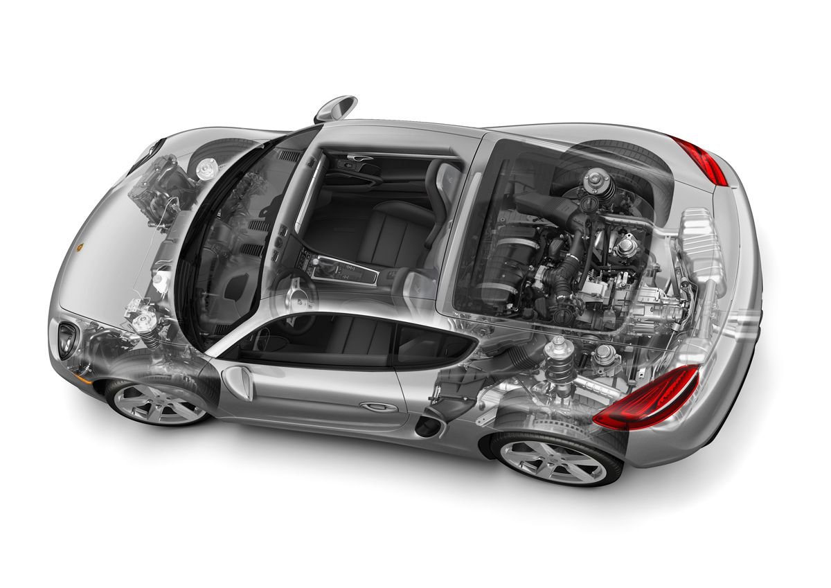 Porsche 981 whole-car cutaway