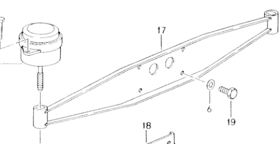 Porsche factory catalogue drawing of the Engine carrier, reference 993 115 021 53
