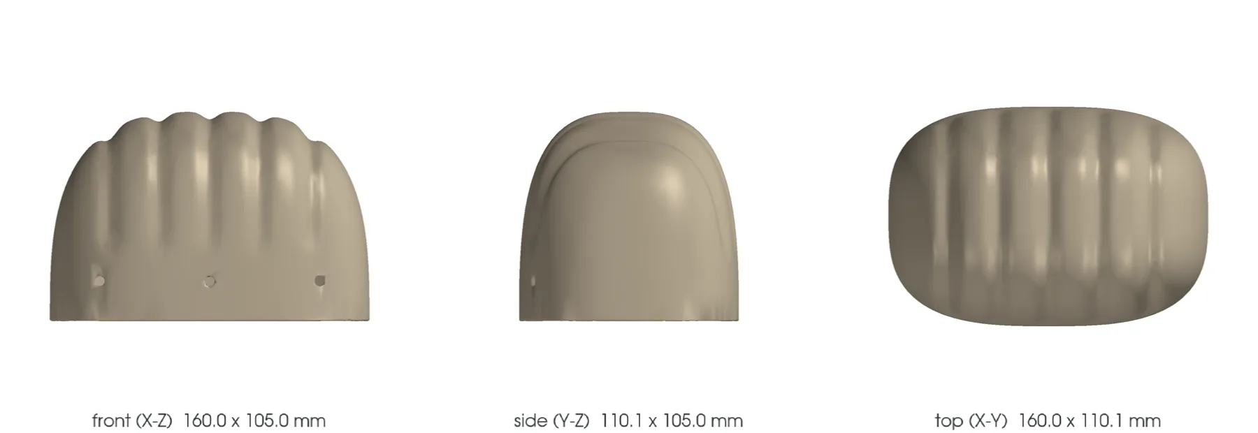 Concept CAD orthographic views for 993-eng-turbo-heat-shield-in625-f0-0001.